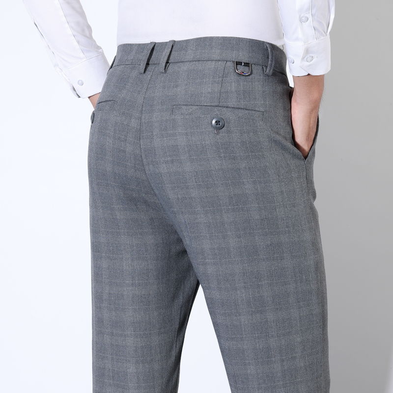 Men'S Grooming Daily - Pantalones de traje clásicos a rayas