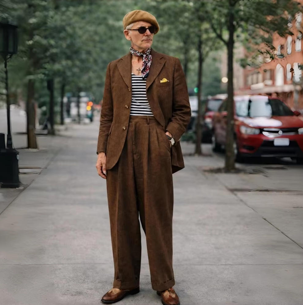 Trajes de lino marrón para hom - Men'S Grooming Daily reseña y precio