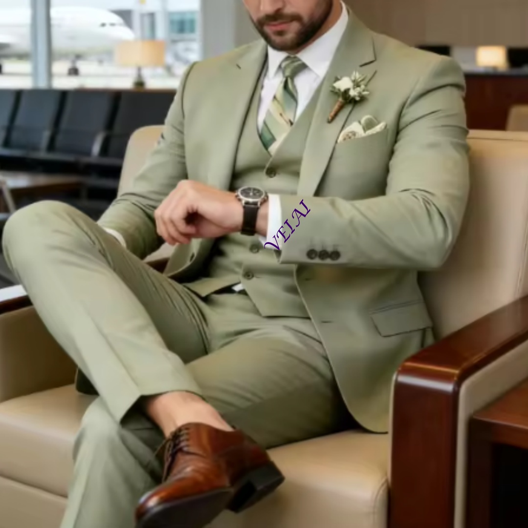 Traje de negocios verde milita - Men'S Grooming Daily reseña y precio